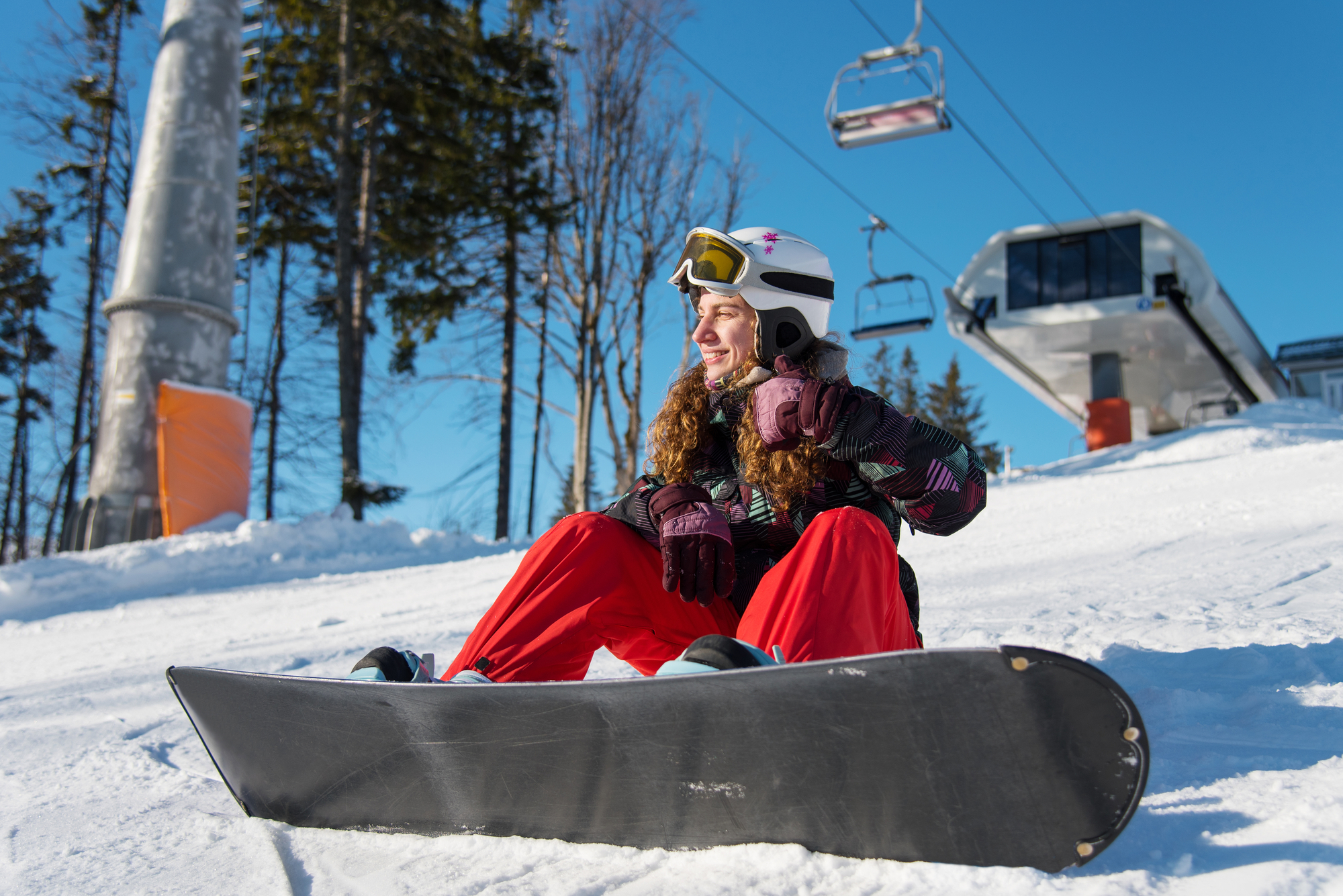 Girl With Snowboar