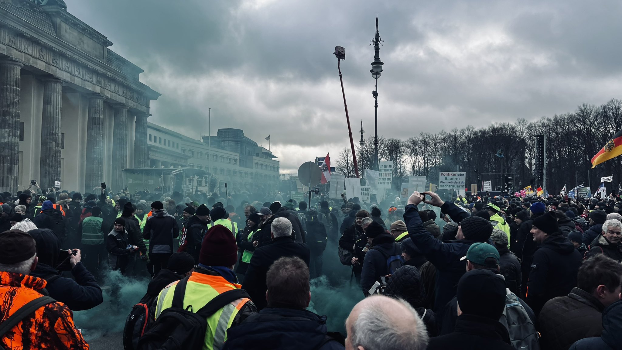 Протесты фермеров в Берлине