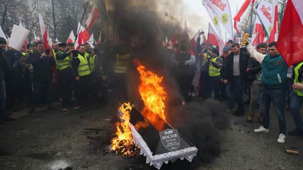 протесты фермеров Польша